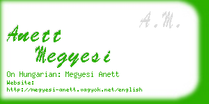 anett megyesi business card